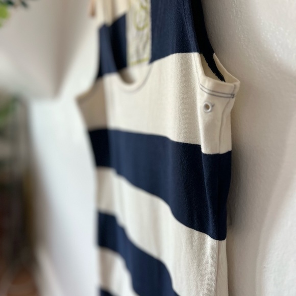 VTG Penguin beach coverup S mini dress big stripes pockets grommets early 2000s - Picture 10 of 10
